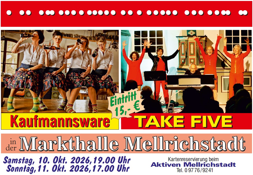 Konzert mit Take Five und Kaufmannsware
