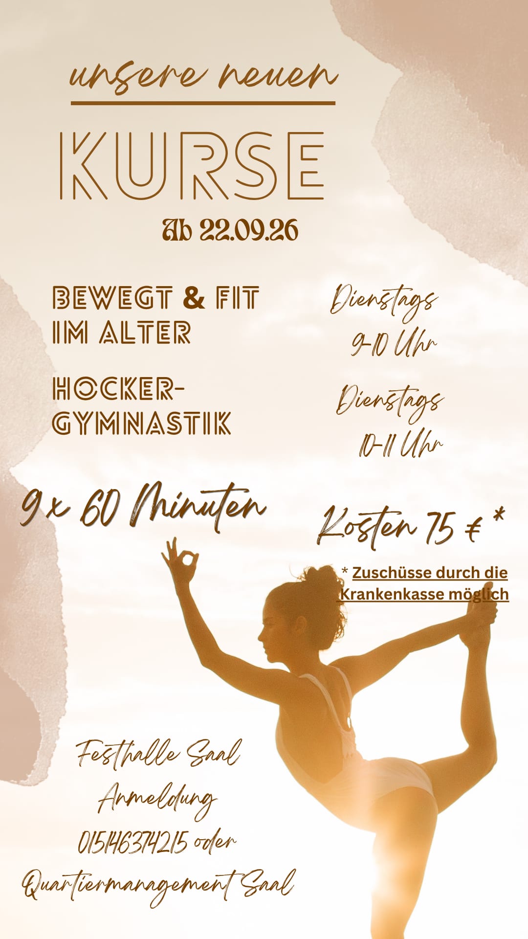 Bewegt und Fit im Alter und Hockergymnastik