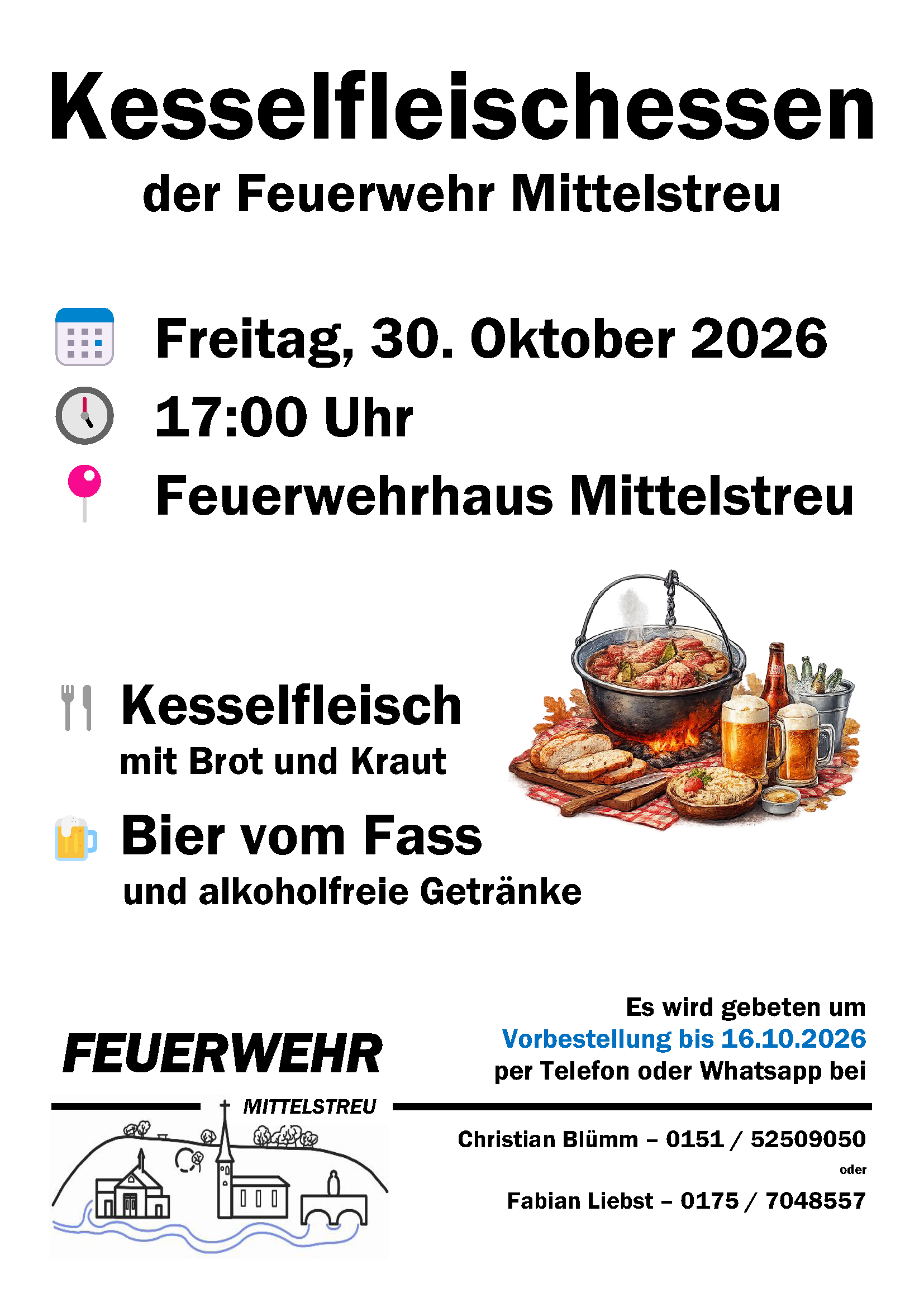 Kesselfleischessen der Feuerwehr Mittelstreu