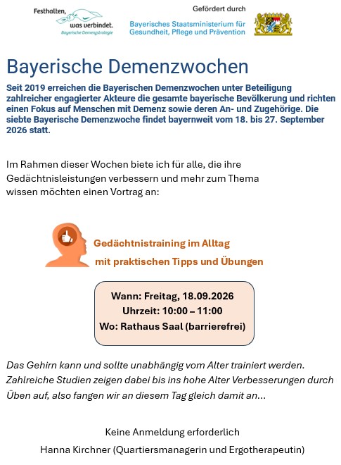 Gedächtnistraining im Alltag