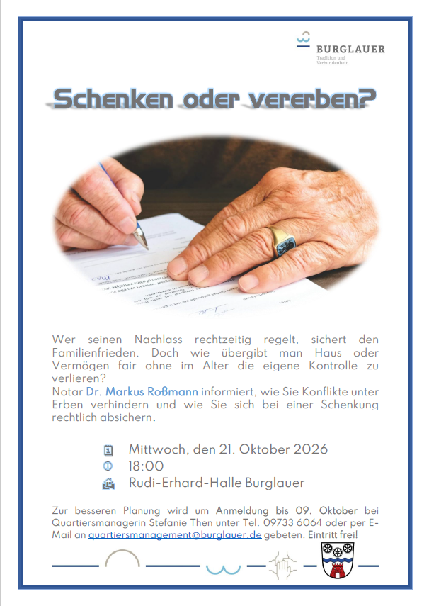 Schenken oder Vererben?