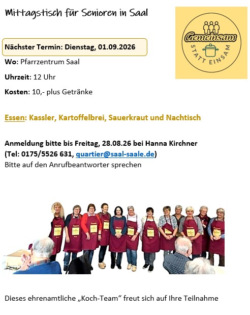 Mittagstisch für Senioren
